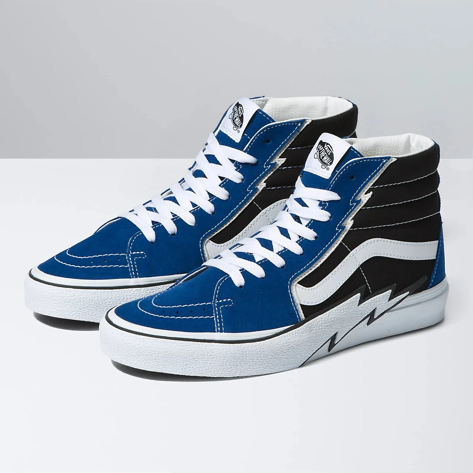 Blue suede 2025 high top vans